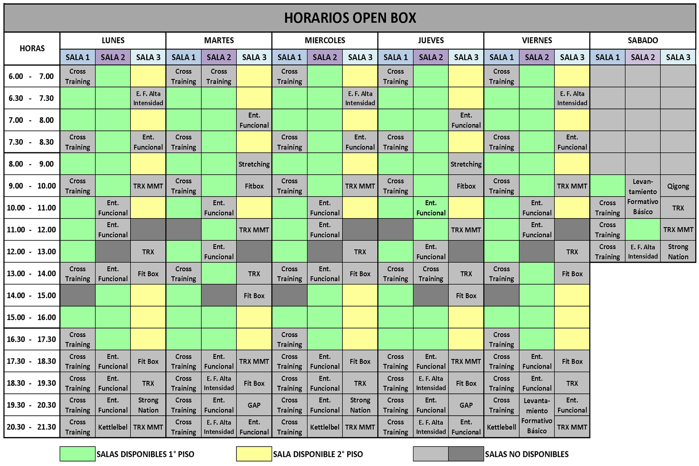 03.5 HORARIOS OPEN BOX Página 1